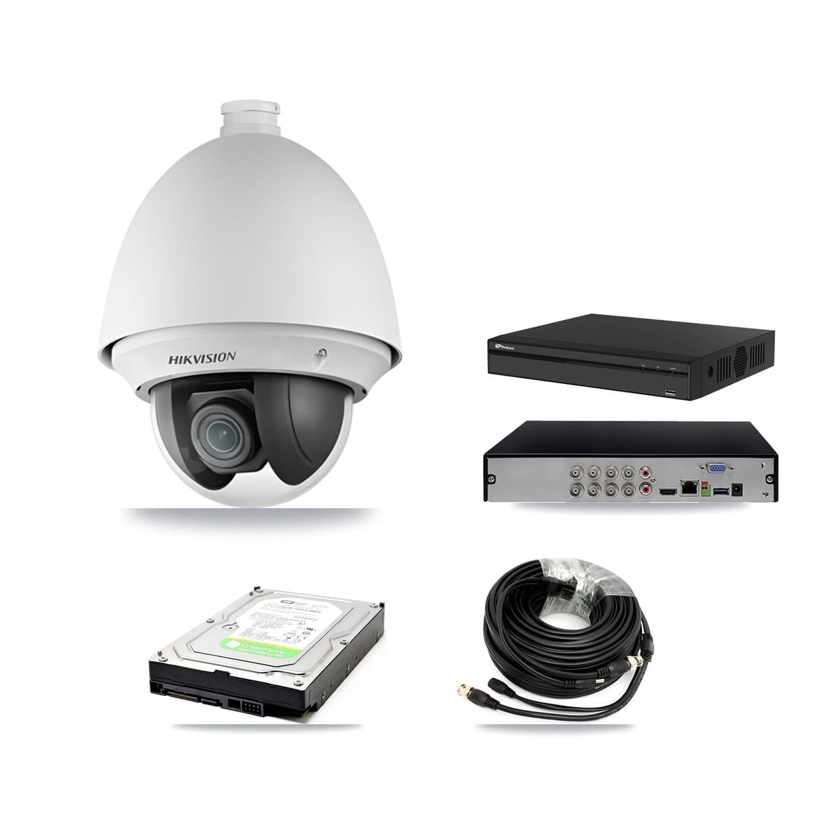 Hikvision & Prolux 8-Channel 2MP CCTV Kit — 2 PTZ Cameras + 1TB Recording (PXD-5108HS Recorder)