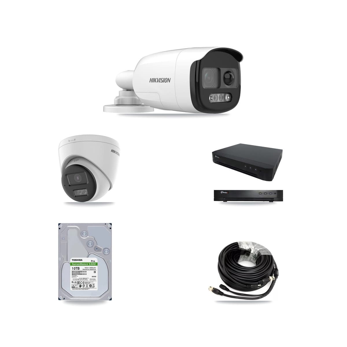 Hikvision & Prolux 16-Channel 5MP CCTV Kit — 6 Bullet + 1 Turret Cameras + 10TB Recording - Image 1