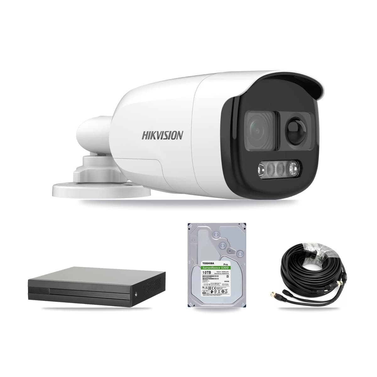 Hikvision 8-Channel 5MP CCTV Kit — 6 Bullet Cameras + 10TB Recording (XVR-3108HS Recorder)