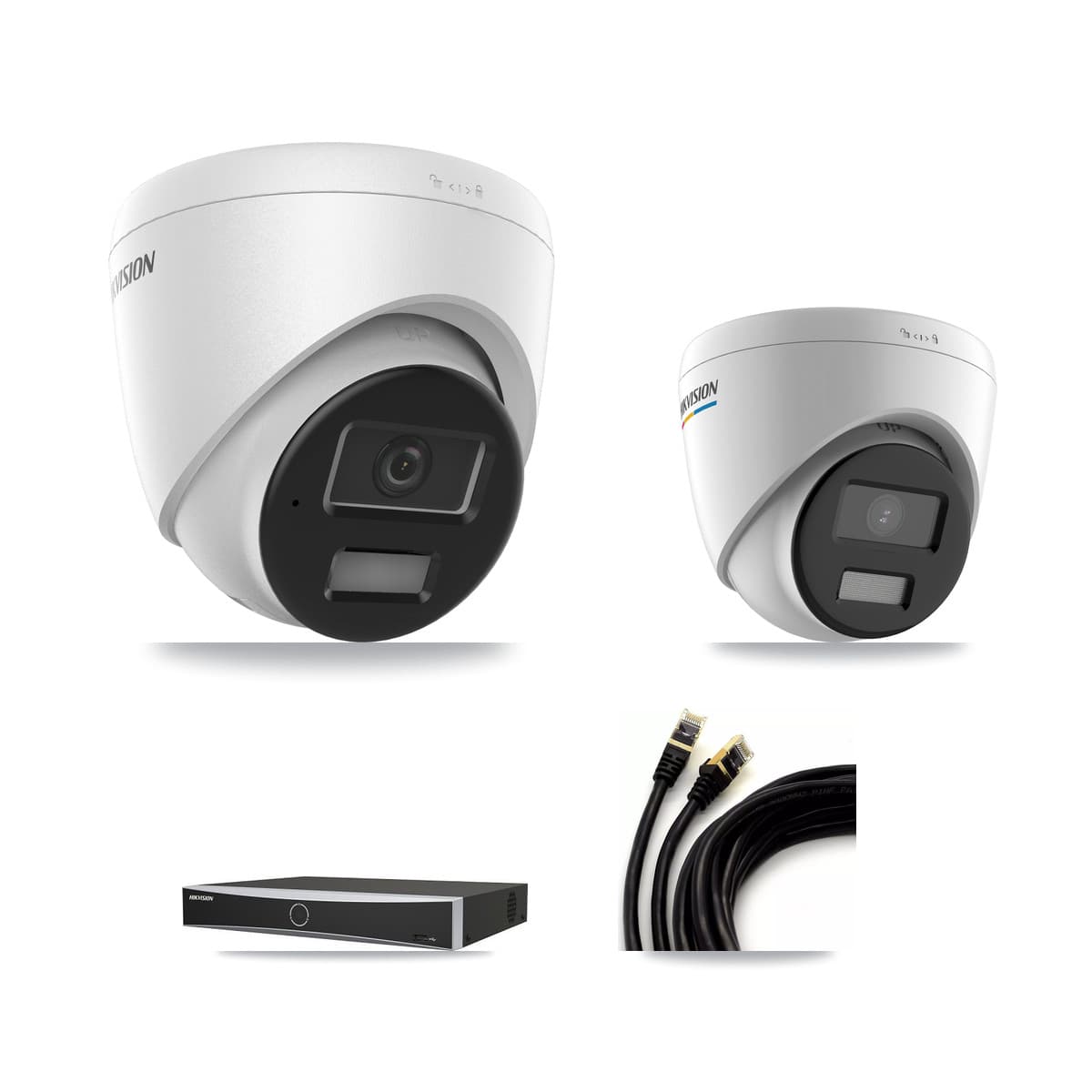 Hikvision 4-Channel 2MP – 4MP CCTV Kit — 1 2MP + 2 4MP Turret Cameras + 3TB Recording