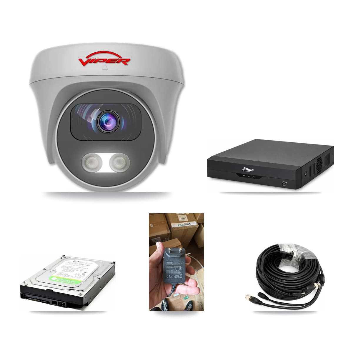 Viper & Dahua 4-Channel 5MP CCTV Kit — 1 Camera + 1TB Recording