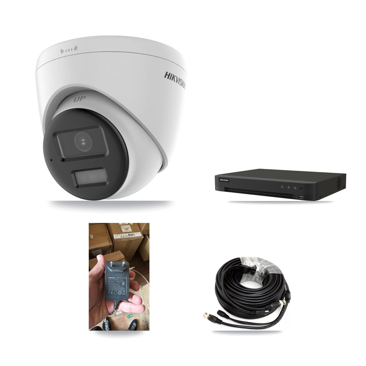 Hikvision 8-Channel 4K CCTV Kit — 1 DS-2CE78U0T-LPTS Turret Camera + 3TB Recording (IDS-7208HUHI-M1/XT Recorder)