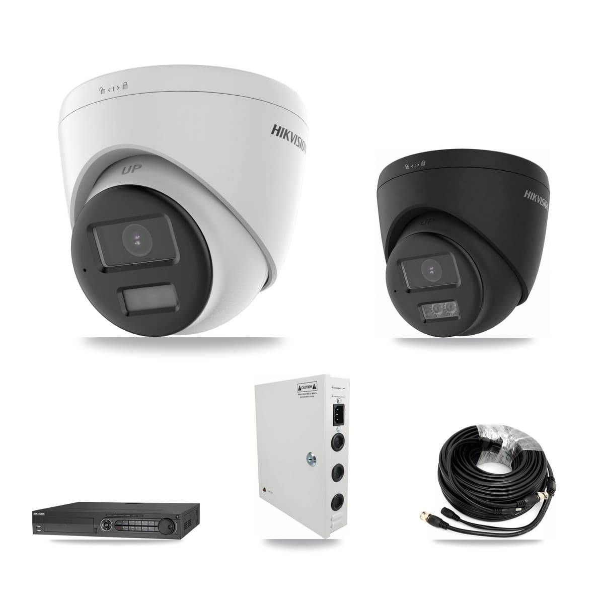 Hikvision 32-Channel 4K CCTV Kit — 11 DS-2CE78U0T + 1 DS-2CE78U0T Turret Cameras + 4× 8TB Recording
