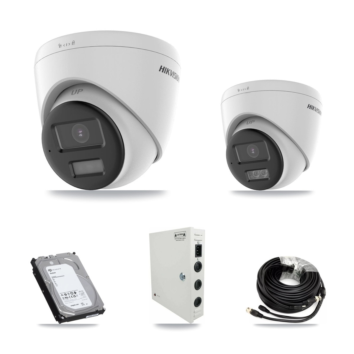 Hikvision 32-Channel 5MP CCTV Kit — 16 DS-2CE78K0T + 16 DS-2CE78K0T Turret Cameras + 3× 6TB Recording (IDS-7332HUHI Recorder) - Image 1