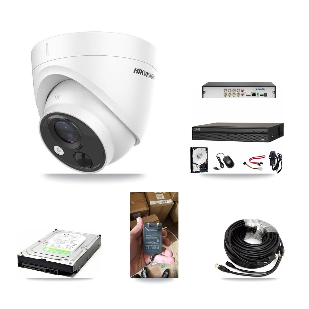 Hikvision & Dahua 8-Channel 5MP CCTV Kit — 1 DS-2CE71H0T Turret Camera + 1TB Recording