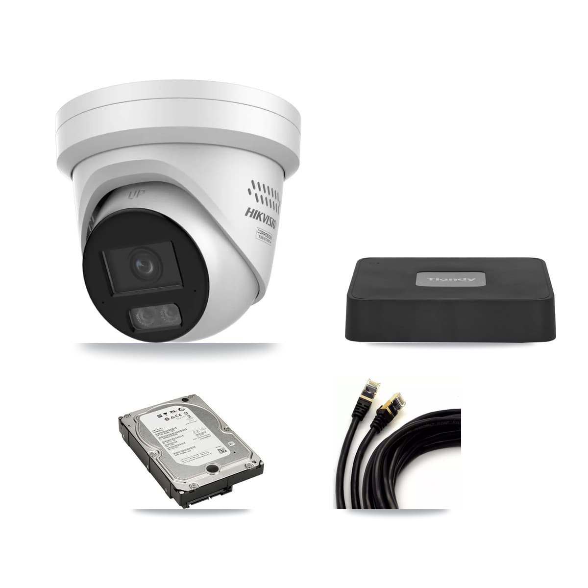 Tiandy 4-Channel 4MP CCTV Kit — 4 Turret Cameras + 5TB Recording