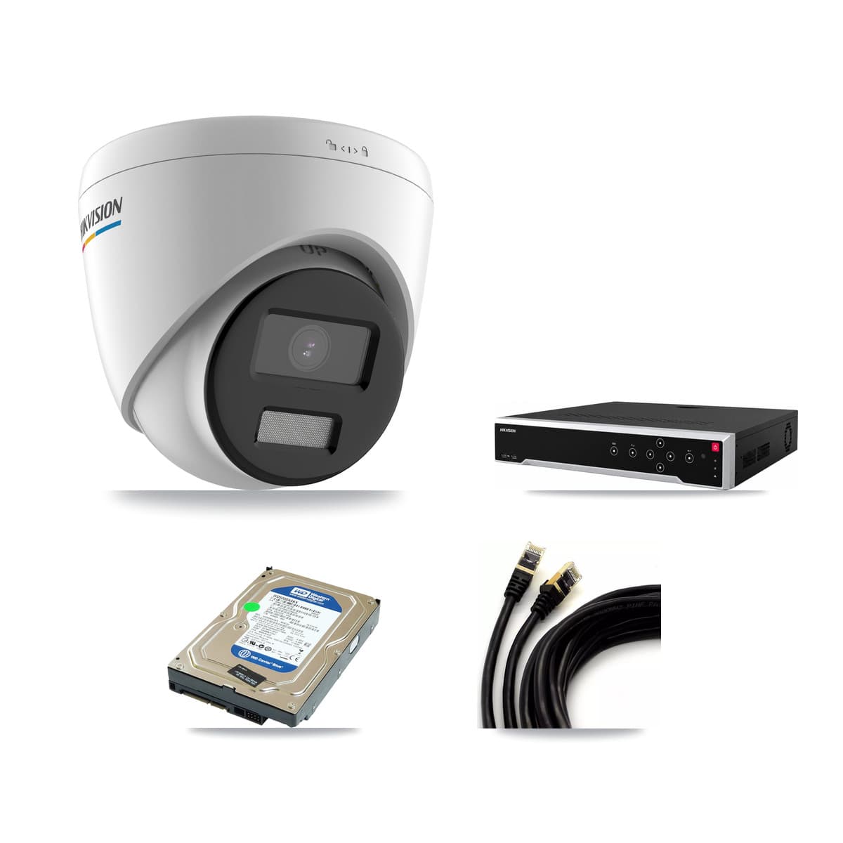 Hikvision 32-Channel 2MP CCTV Kit — 1 Turret Camera + 500GB Recording