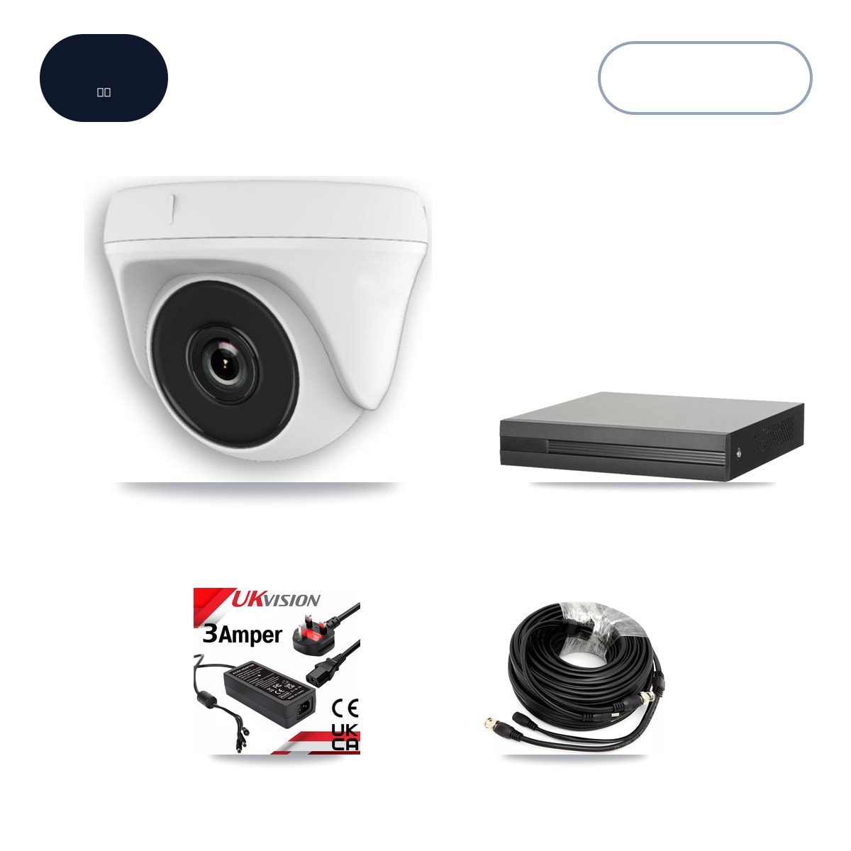 XVR-3104HS-5MP-LITE 4-Channel DVR CCTV Kit — 4× HDT-2MP-N20W-2.8MM 2MP Cameras + 6TB HDD