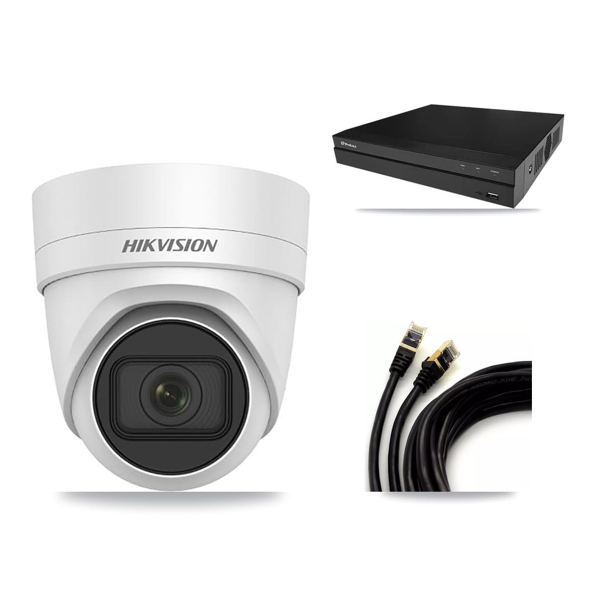Hikvision & Prolux 8-Channel 4K CCTV Kit — 3 DS-2CD2H83G0 Turret Cameras + 8TB Recording