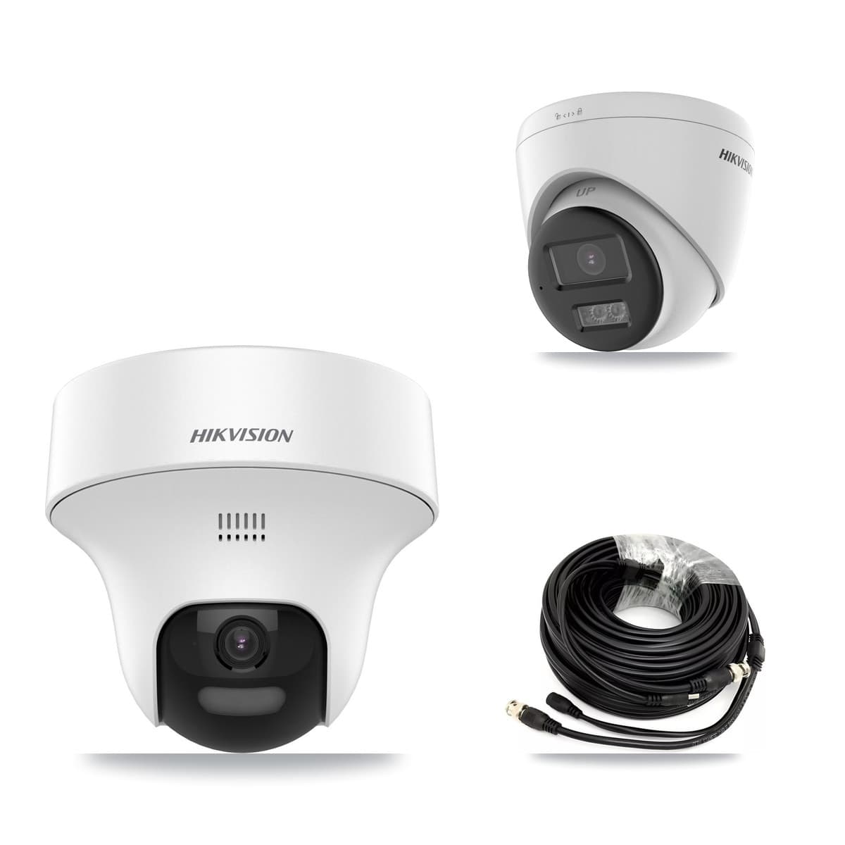 Hikvision 32-Channel 5MP CCTV Kit — 1 DS-2CE70K0T-PTLTS + 1 DS-2CE78K0T-LTS Turret Cameras + 3TB Recording (DS-7332HQHI-K4 Recorder)