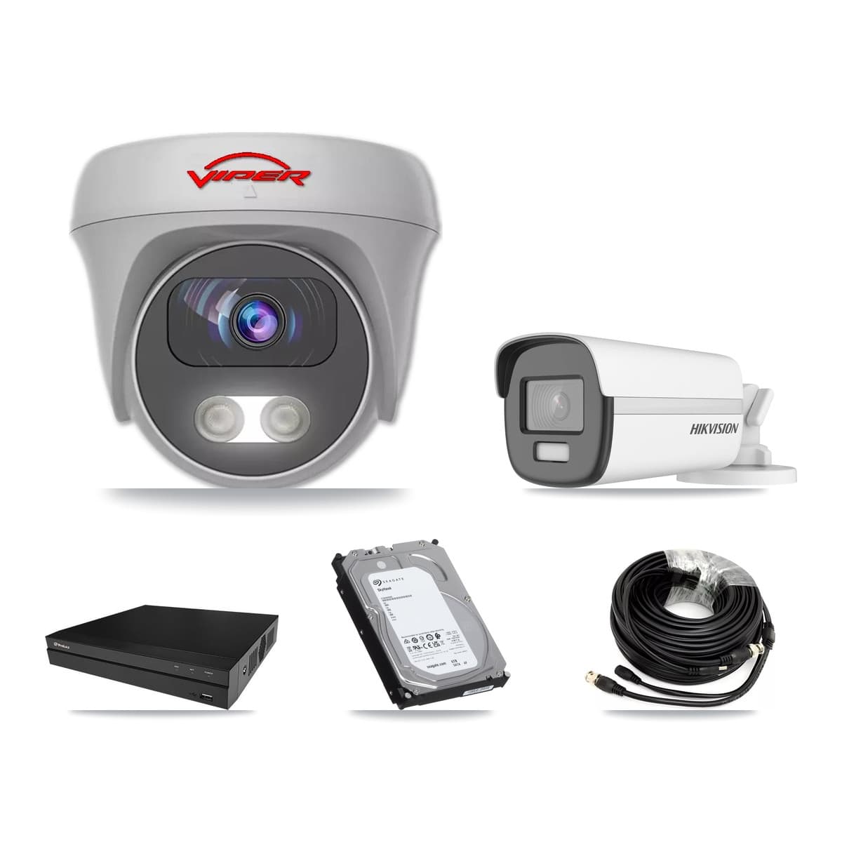8-Channel 5MP – 4K CCTV Kit — 2 4K Bullet + 5 5MP Cameras + 2× 6TB Recording - Image 1