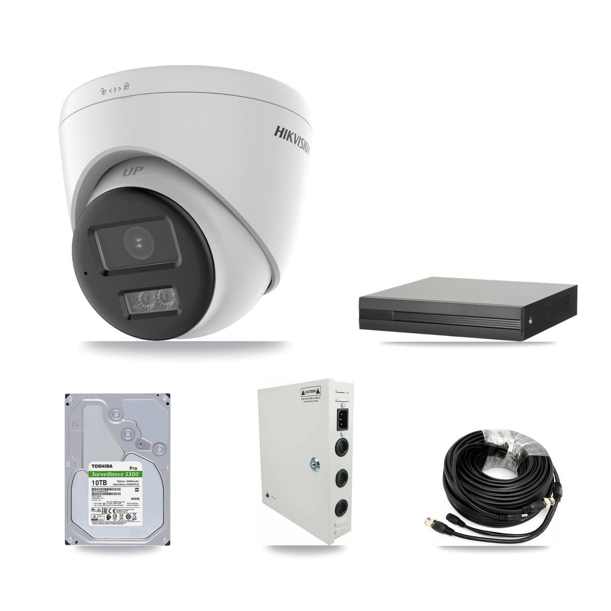 Hikvision 16-Channel 5MP CCTV Kit — 3 DS-2CE78K0T + 6 DS-2CE78K0T Turret Cameras + 10TB Recording - Image 1