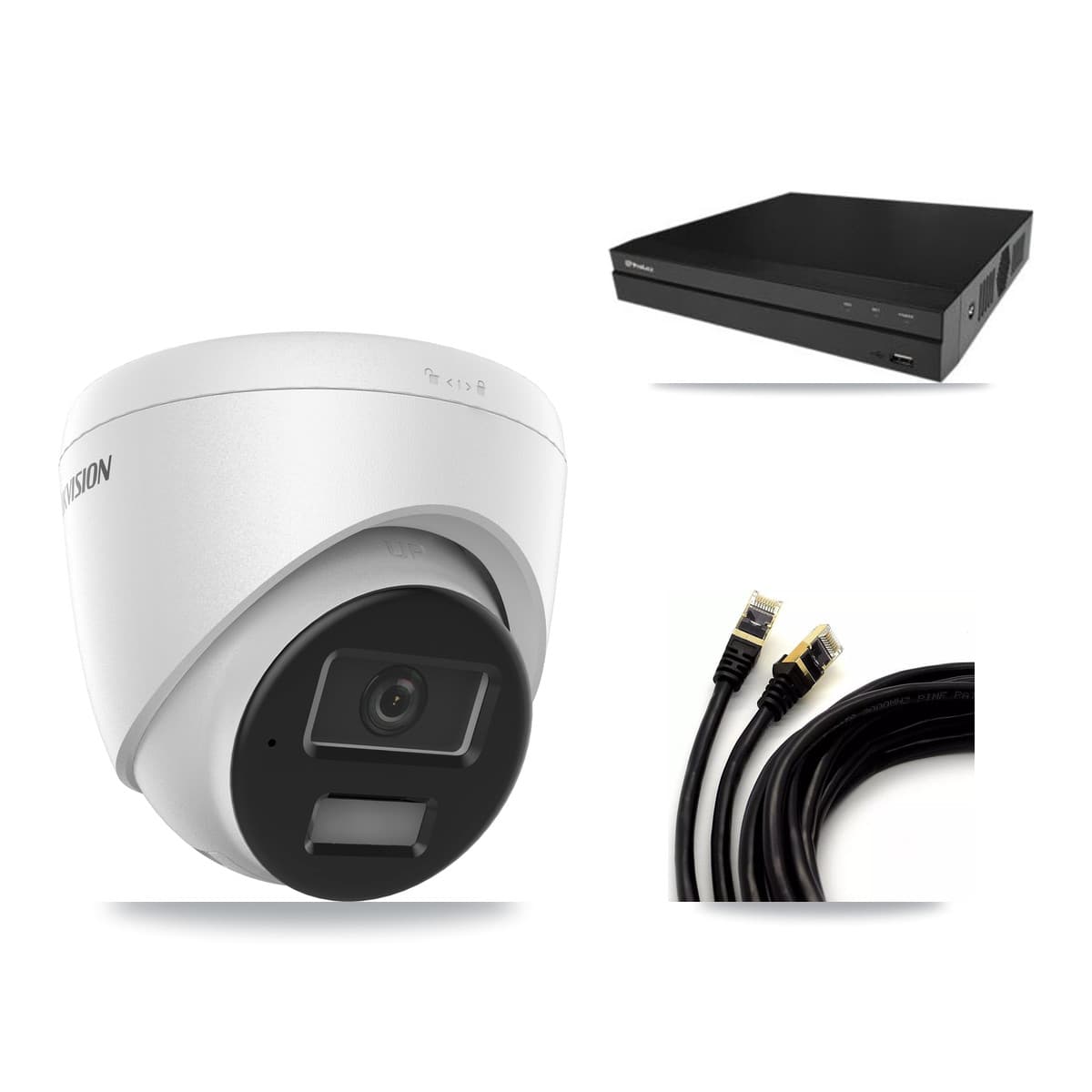 Hikvision & Prolux 16-Channel 4MP CCTV Kit — 6 DS-2CD1343G2 Turret Cameras + 8TB Recording