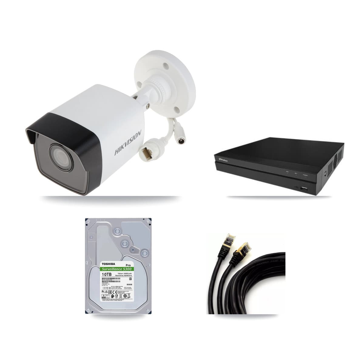 Hikvision & Prolux 16-Channel 5MP CCTV Kit — 15 Bullet Cameras + 2× 10TB Recording