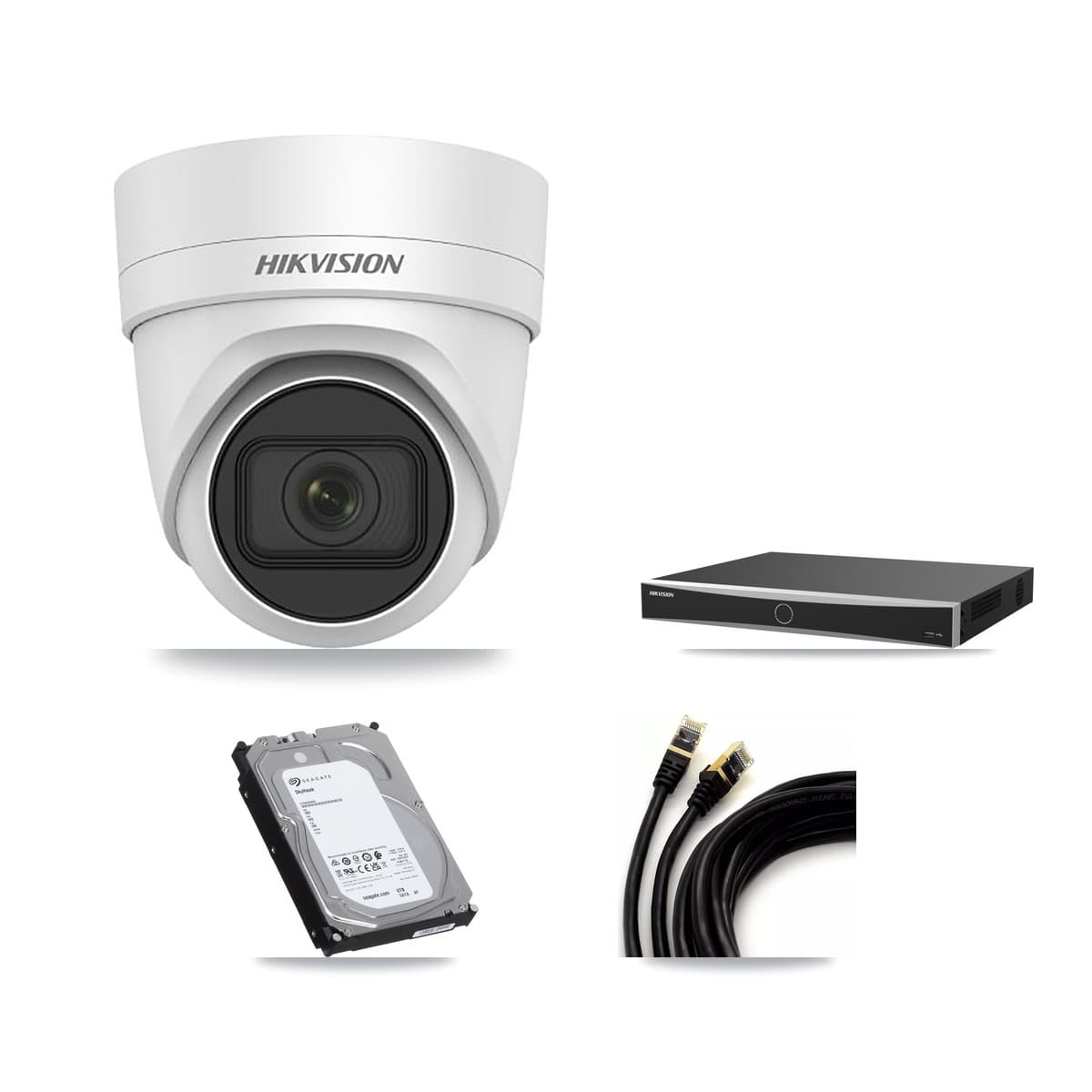 Hikvision 16-Channel 4K CCTV Kit — 2 DS-2CD2H83G0 Turret Cameras + 6TB Recording