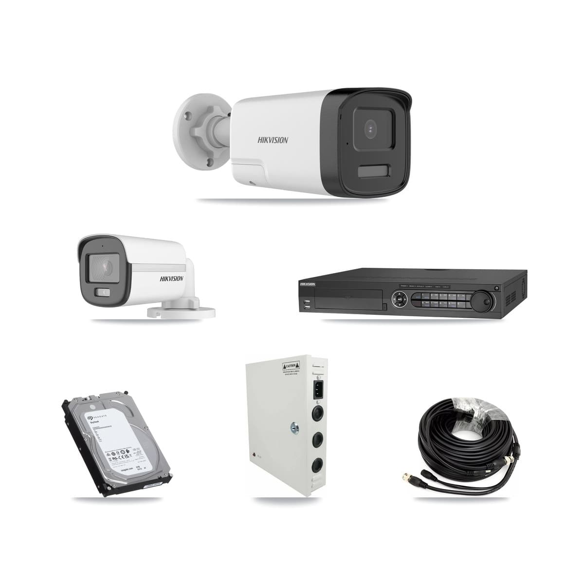 Hikvision 32-Channel 5MP CCTV Kit — 1 DS-2CE12KF0T + 14 DS-2CE17K0T Bullet Cameras + 3× 6TB Recording - Image 1
