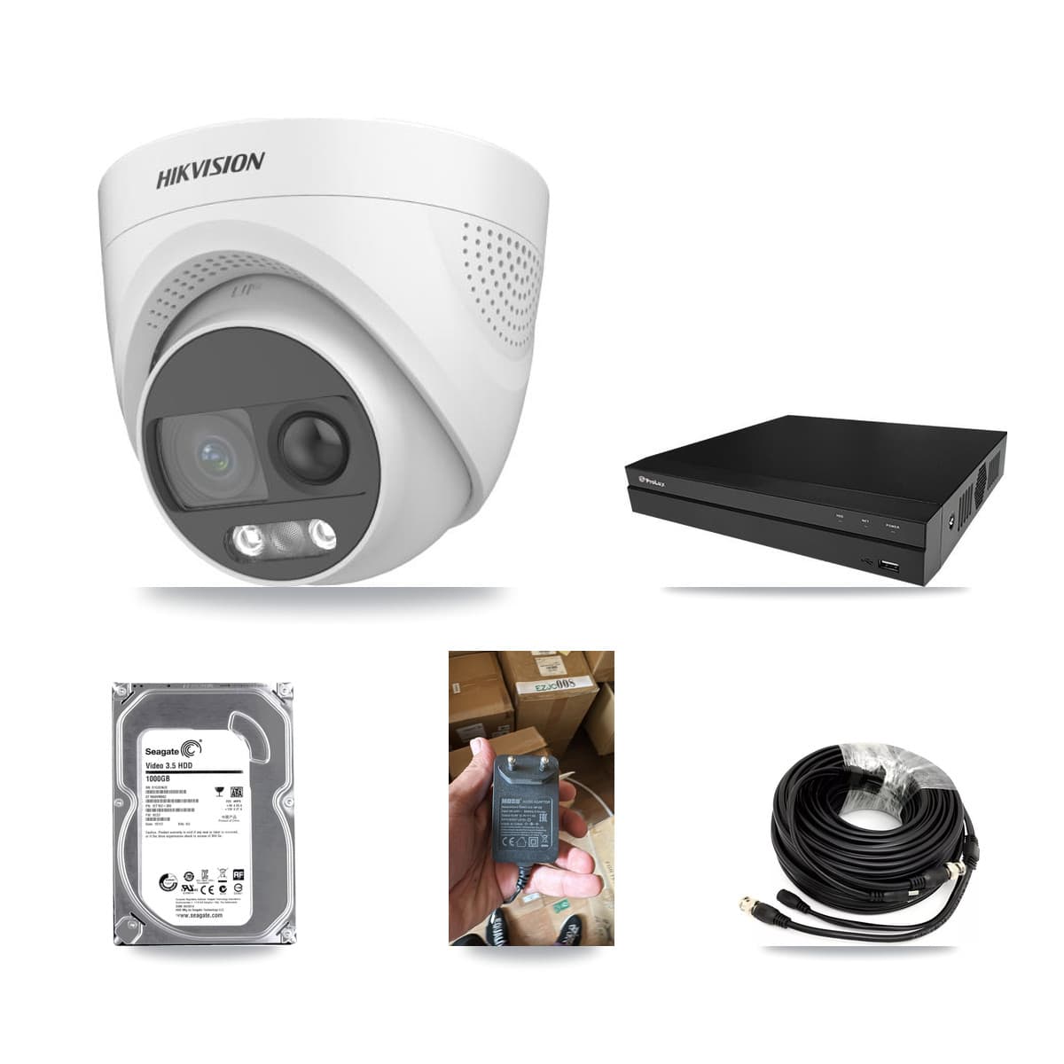 Hikvision & Prolux 8-Channel 5MP CCTV Kit — 1 DS-2CE72KF3T Turret Camera + 1TB Recording (PXD-5208AN Recorder) - Image 1