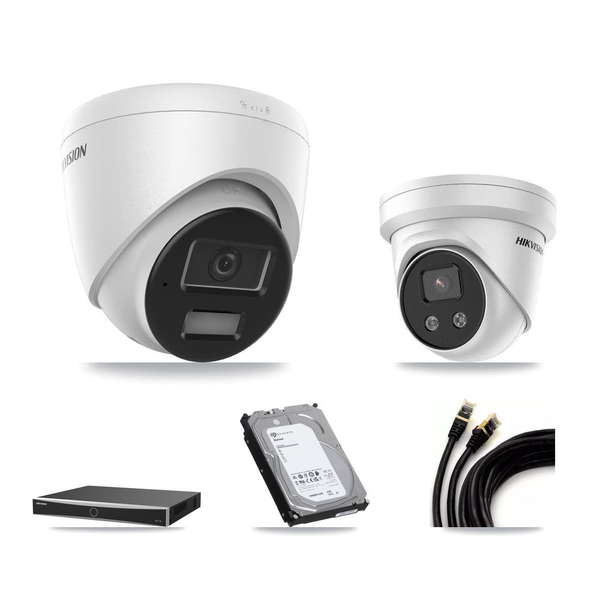 Hikvision 16-Channel 4MP – 5MP CCTV Kit — 5 4MP + 1 5MP Turret Cameras + 6TB Recording