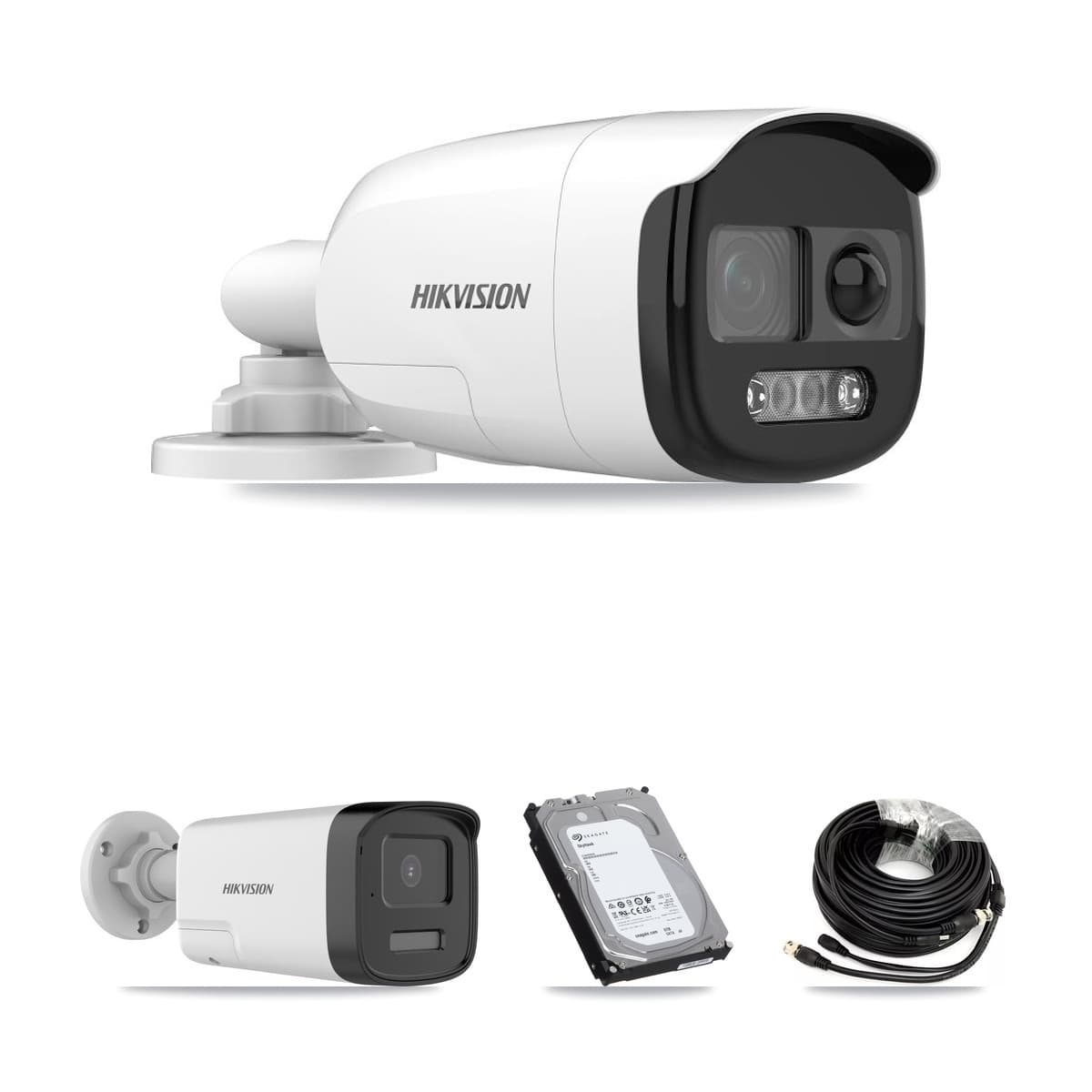 Hikvision & Prolux 8-Channel 5MP CCTV Kit — 4 DS-2CE12KF3T + 4 DS-2CE17K0T Bullet Cameras + 6TB Recording - Image 1