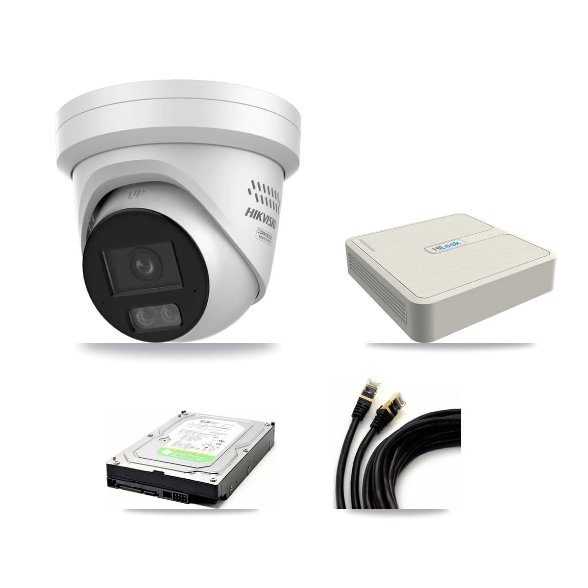 HiLook 8-Channel 4MP CCTV Kit — 1 Turret Camera + 1TB Recording (NVR-108H-D Recorder)