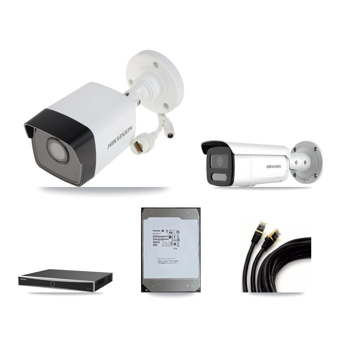 Hikvision 16-Channel 4MP – 5MP CCTV Kit — 6 5MP + 3 4MP Bullet Cameras + 14TB Recording - Image 1