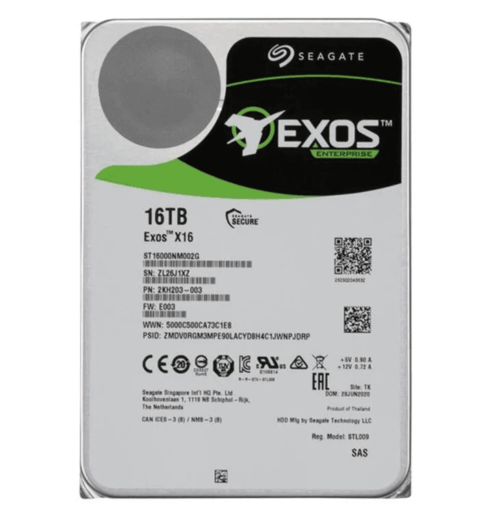 Seagate Exos X16 ST16000NM001G 16TB 3.5" SATA Enterprise HDD 7200RPM