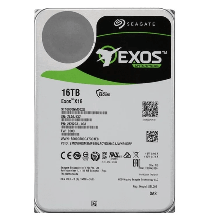Seagate Exos X16 ST16000NM001G 16TB 3.5" SATA Enterprise HDD 7200RPM