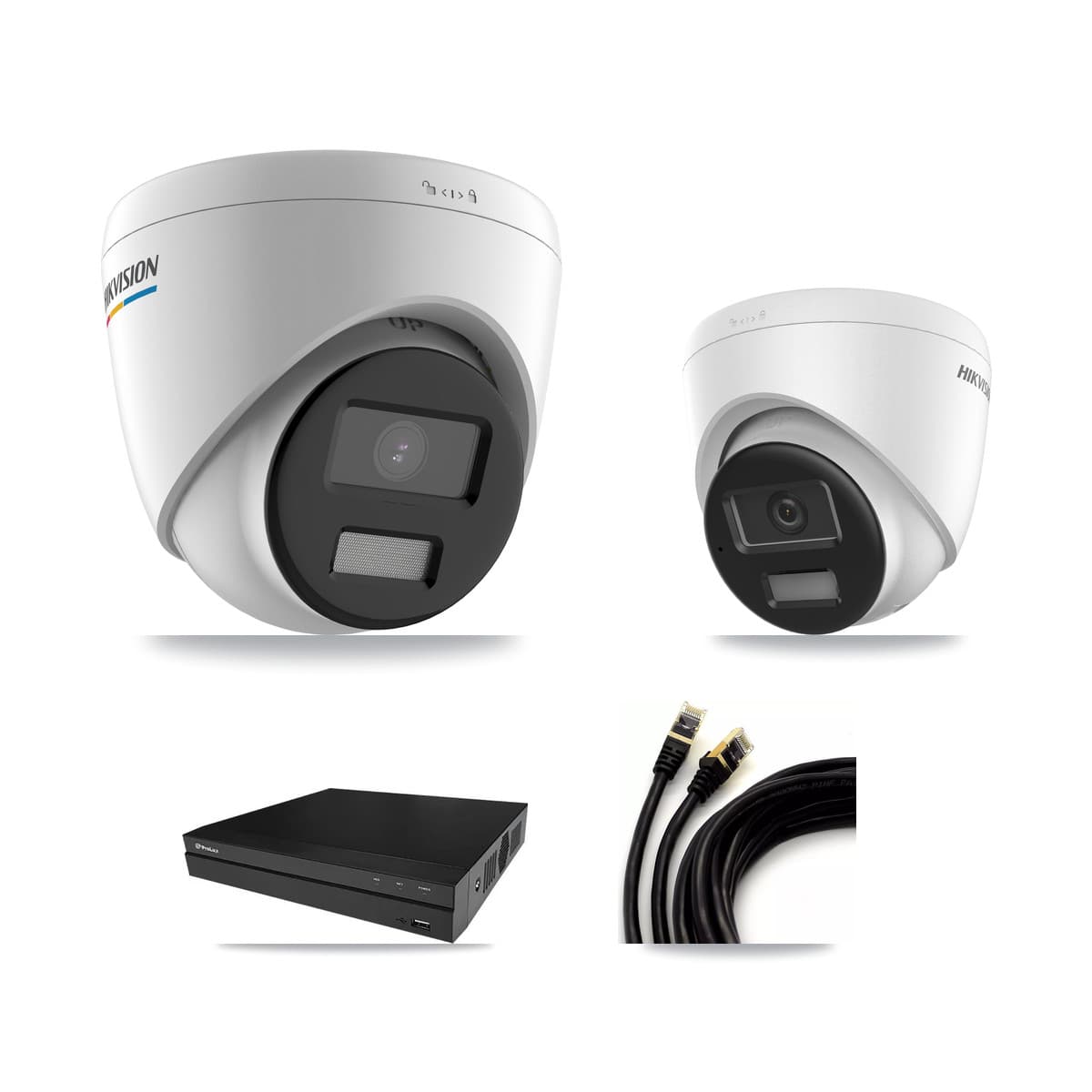 Hikvision & Prolux 8-Channel 2MP – 4K CCTV Kit — 1 2MP + 1 4K Turret Cameras + 3TB Recording