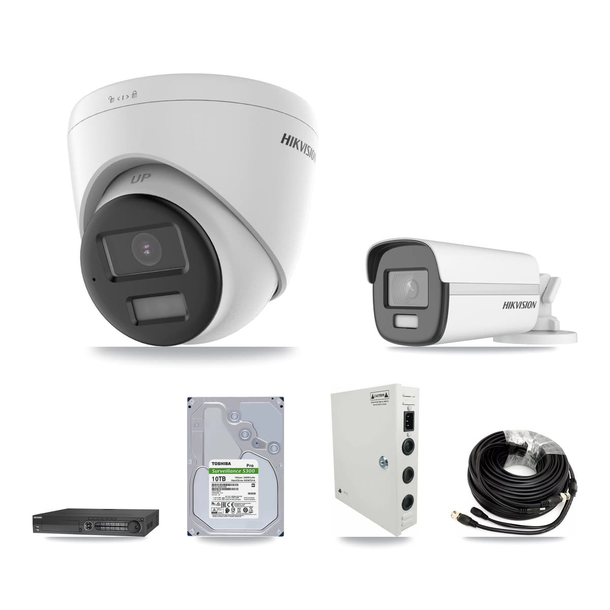 Hikvision 32-Channel 4K CCTV Kit — 1 Bullet + 15 Turret Cameras + 4× 10TB Recording