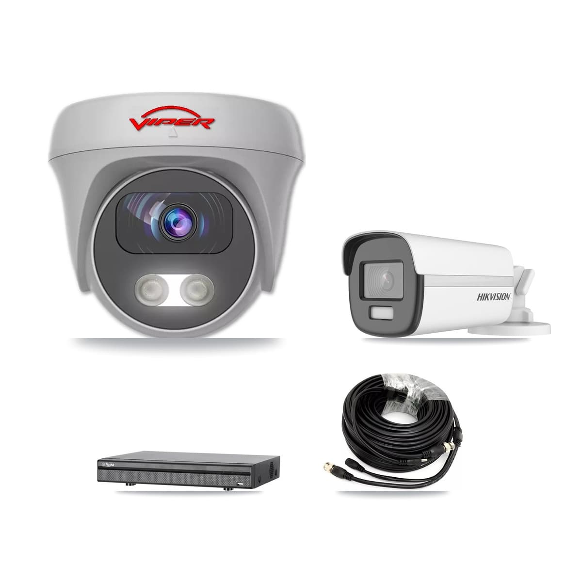 8-Channel 5MP – 4K CCTV Kit — 1 4K Bullet + 4 White 5MP Cameras + 8TB Recording (DH-XVR5108H Recorder) - Image 1