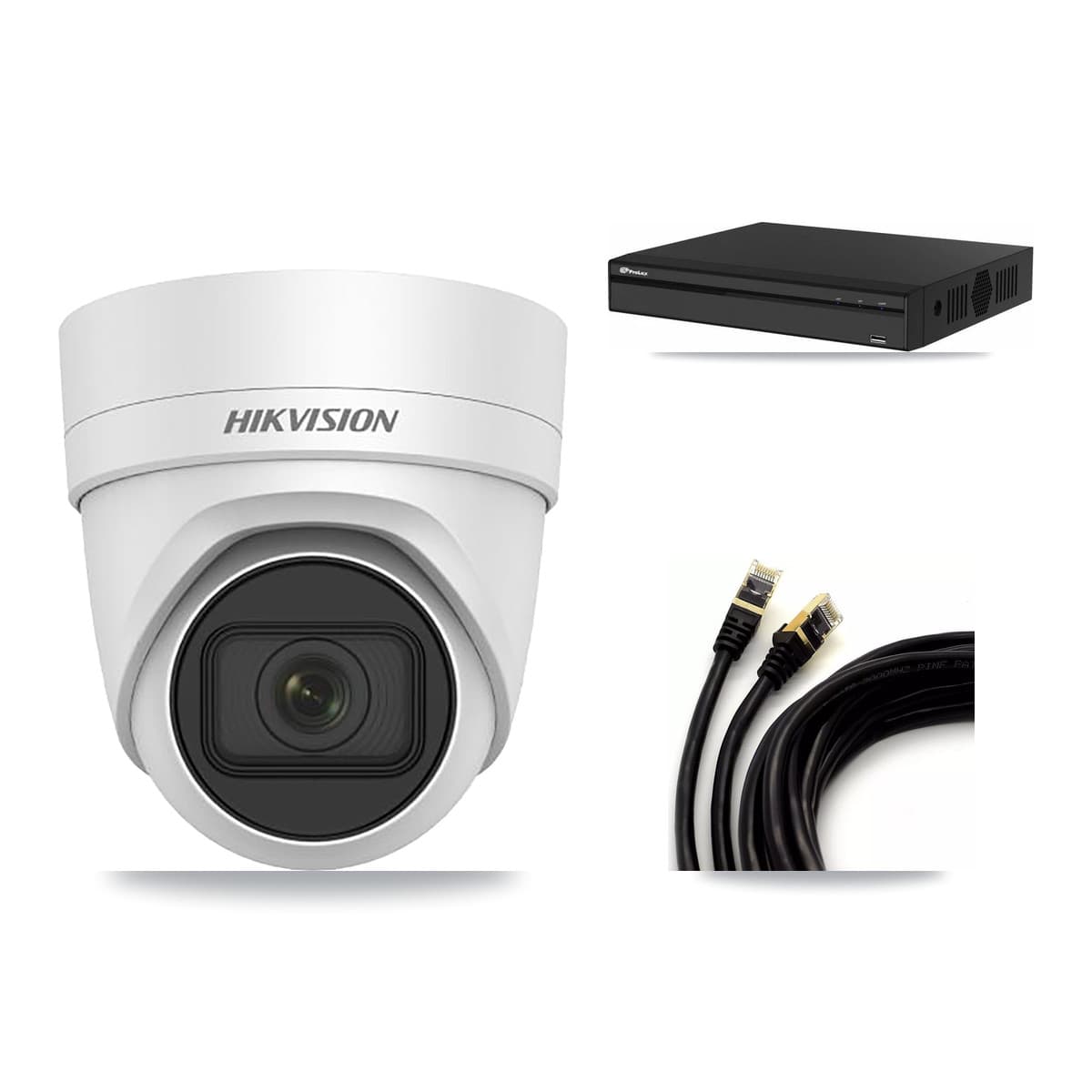 Hikvision & Prolux 4-Channel 4MP CCTV Kit — 2 DS-2CD2H45FWD Turret Cameras + 3TB Recording