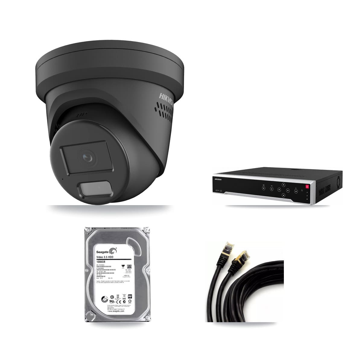 Hikvision 32-Channel 4MP CCTV Kit — 1 Black Turret Camera + 1TB Recording - Image 1