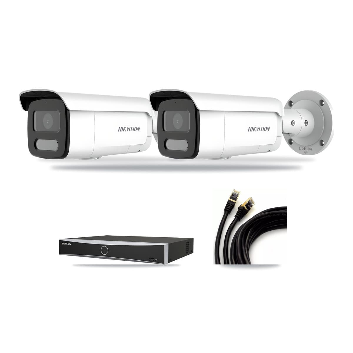 Hikvision 4-Channel 4MP CCTV Kit — 2 Bullet Cameras + 3TB Recording - Image 1