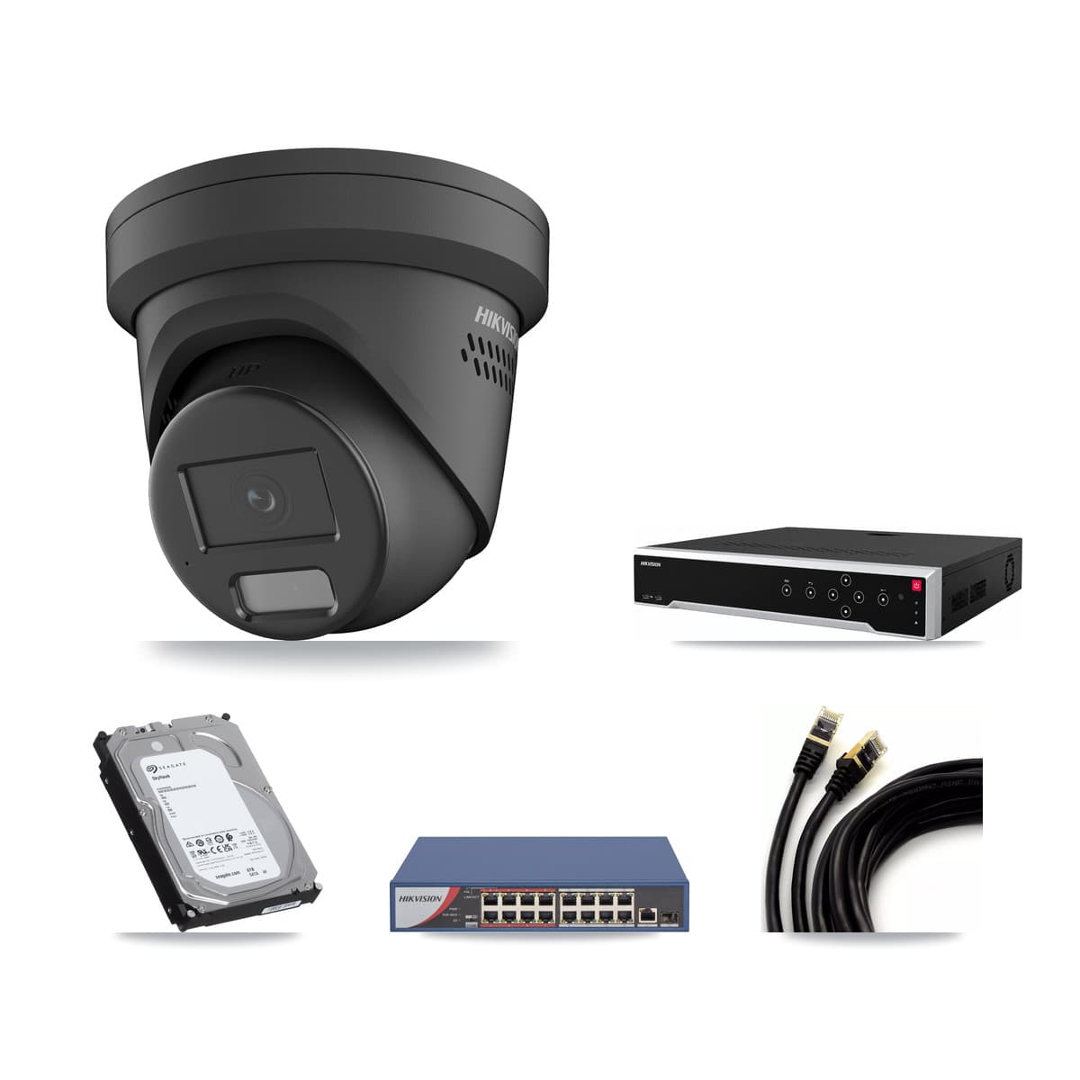 Hikvision 32-Channel 4MP CCTV Kit — 32 Turret Cameras + 3× 6TB Recording