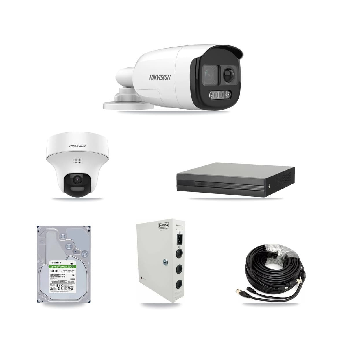 Hikvision 16-Channel 5MP CCTV Kit — 7 Bullet + 7 Turret Cameras + 10TB Recording