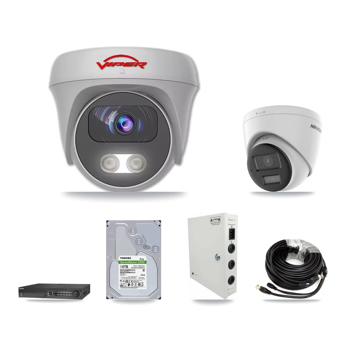 Hikvision & Viper 32-Channel 5MP – 4K CCTV Kit — 1 4K Turret + 30 5MP Cameras + 4× 10TB Recording - Image 1