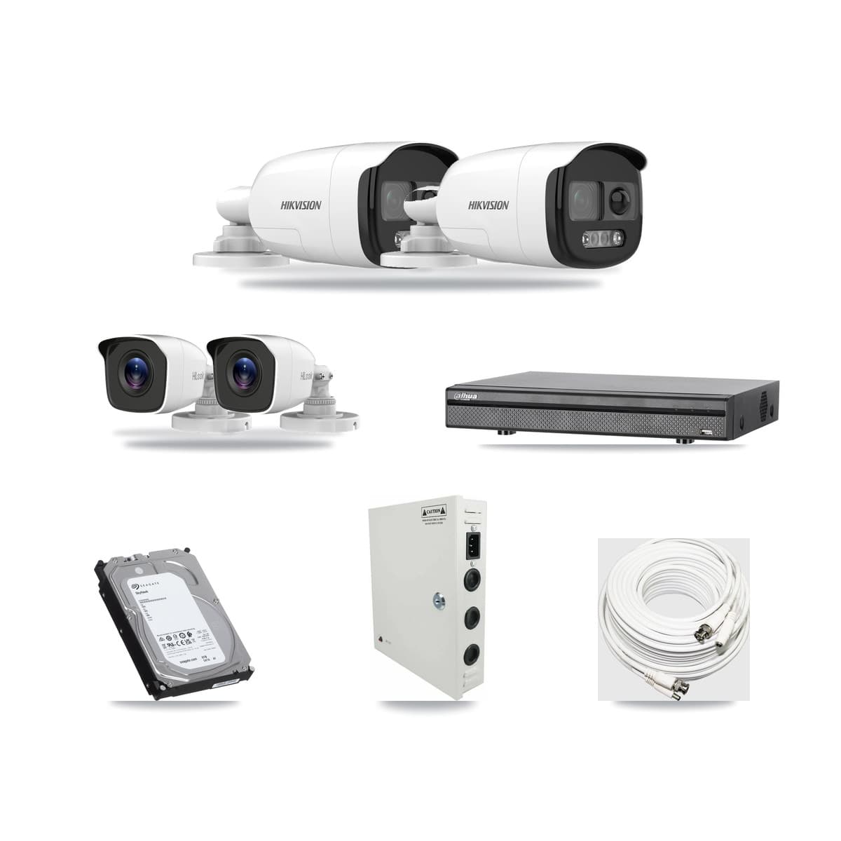 8-Channel 4MP – 5MP CCTV Kit — 2 5MP + 2 4MP Bullet Cameras + 6TB Recording - Image 1