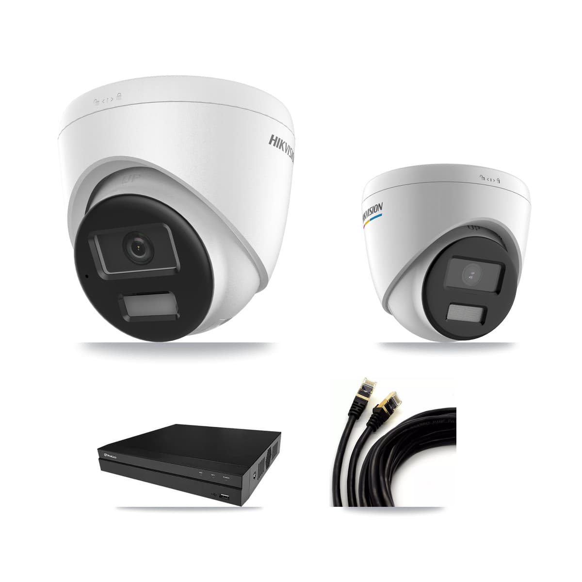 Hikvision & Prolux 8-Channel 2MP – 4K CCTV Kit — 1 2MP + 3 4K Turret Cameras + 8TB Recording