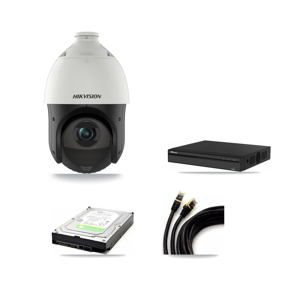 Hikvision & Prolux 4-Channel 4MP CCTV Kit — 1 DS-2DE4425IW PTZ Camera + 1TB Recording