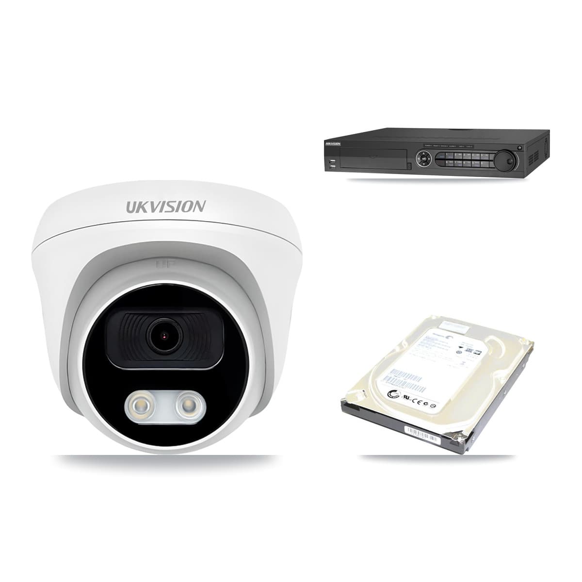 Hikvision 32-Channel 4K CCTV Kit — 10 UKVISION Cameras + 500GB Recording (IDS-7332HUHI Recorder)