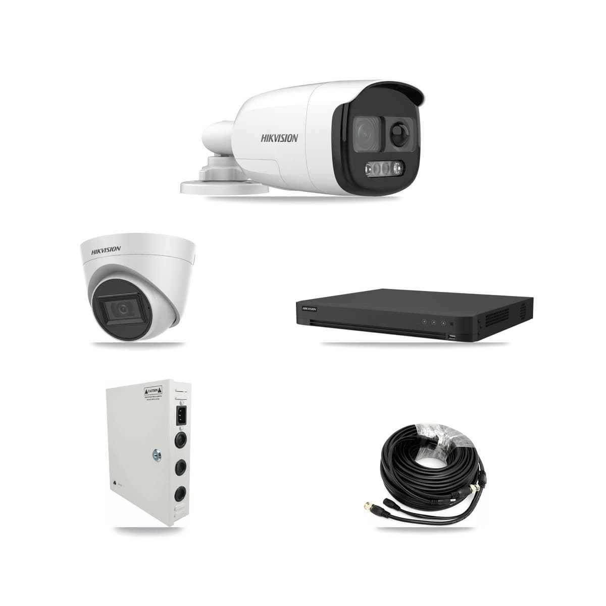 Hikvision 32-Channel 5MP CCTV Kit — 8 Bullet + 4 Turret Cameras + 2× 8TB Recording