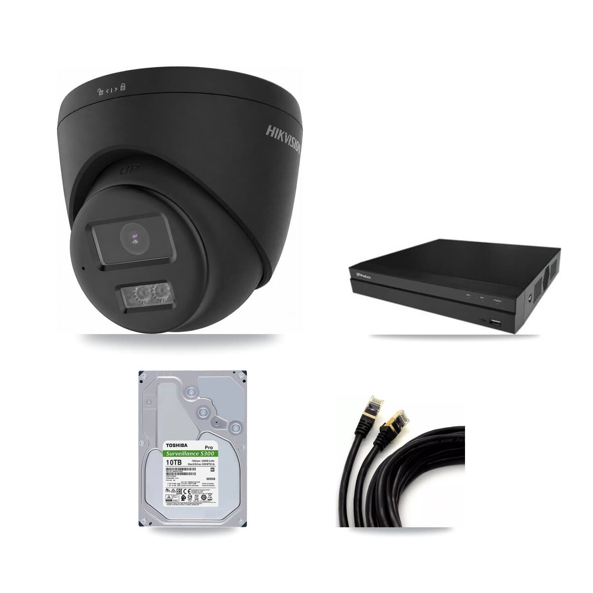 Prolux 16-Channel 5MP – 4K CCTV Kit — 11 4K Turret + 1 5MP Dome Cameras + 2× 10TB Recording