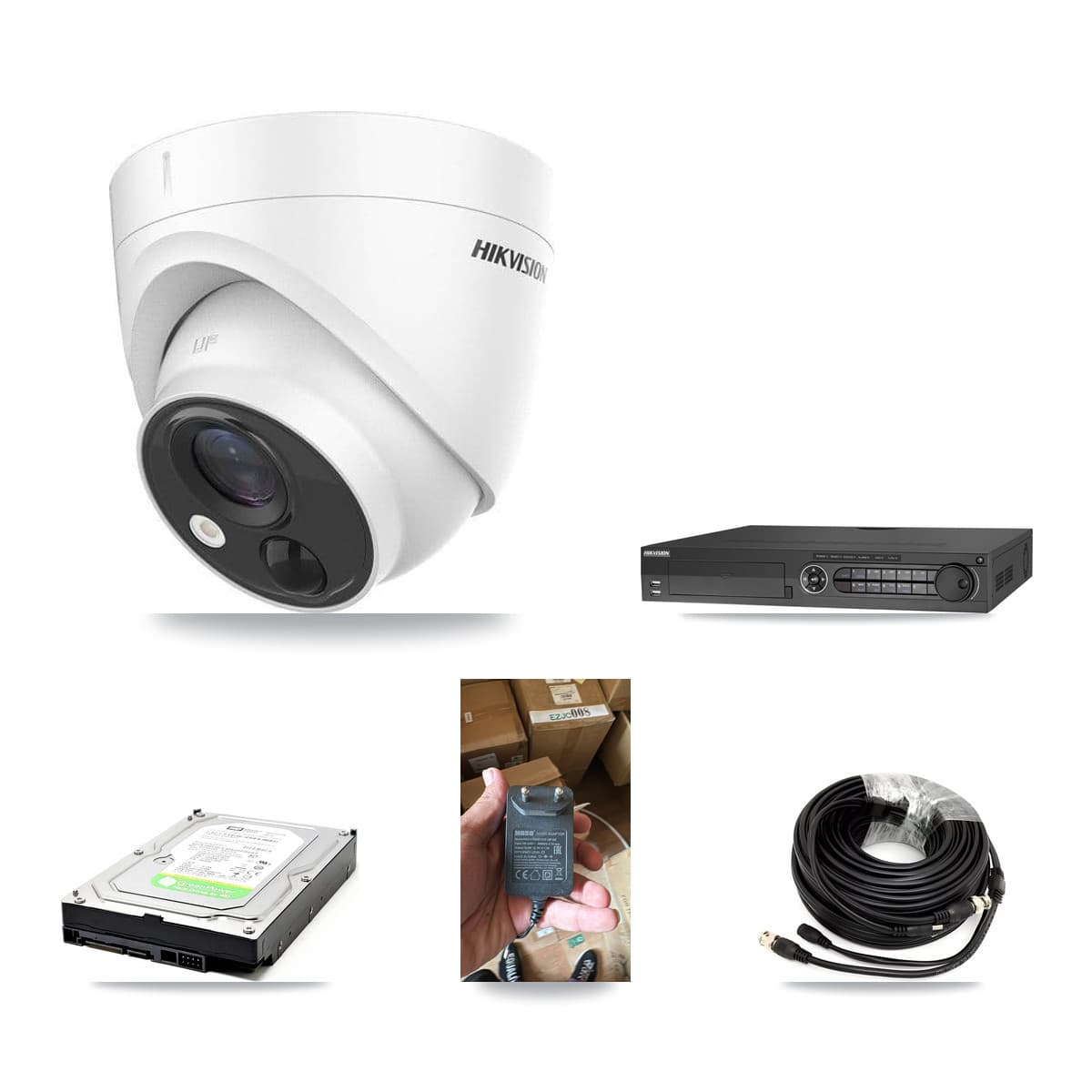 Hikvision 32-Channel 5MP CCTV Kit — 1 DS-2CE71H0T Turret Camera + 1TB Recording (DS-7332HQHI Recorder)