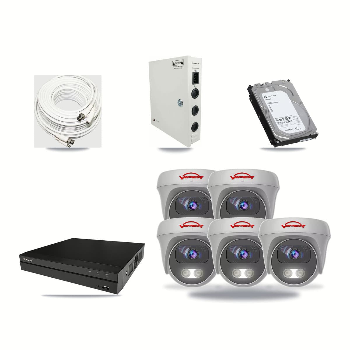 Prolux 8-channel CCTV kit: 5 cameras (5× 5MP Camera), 6TB hard drive