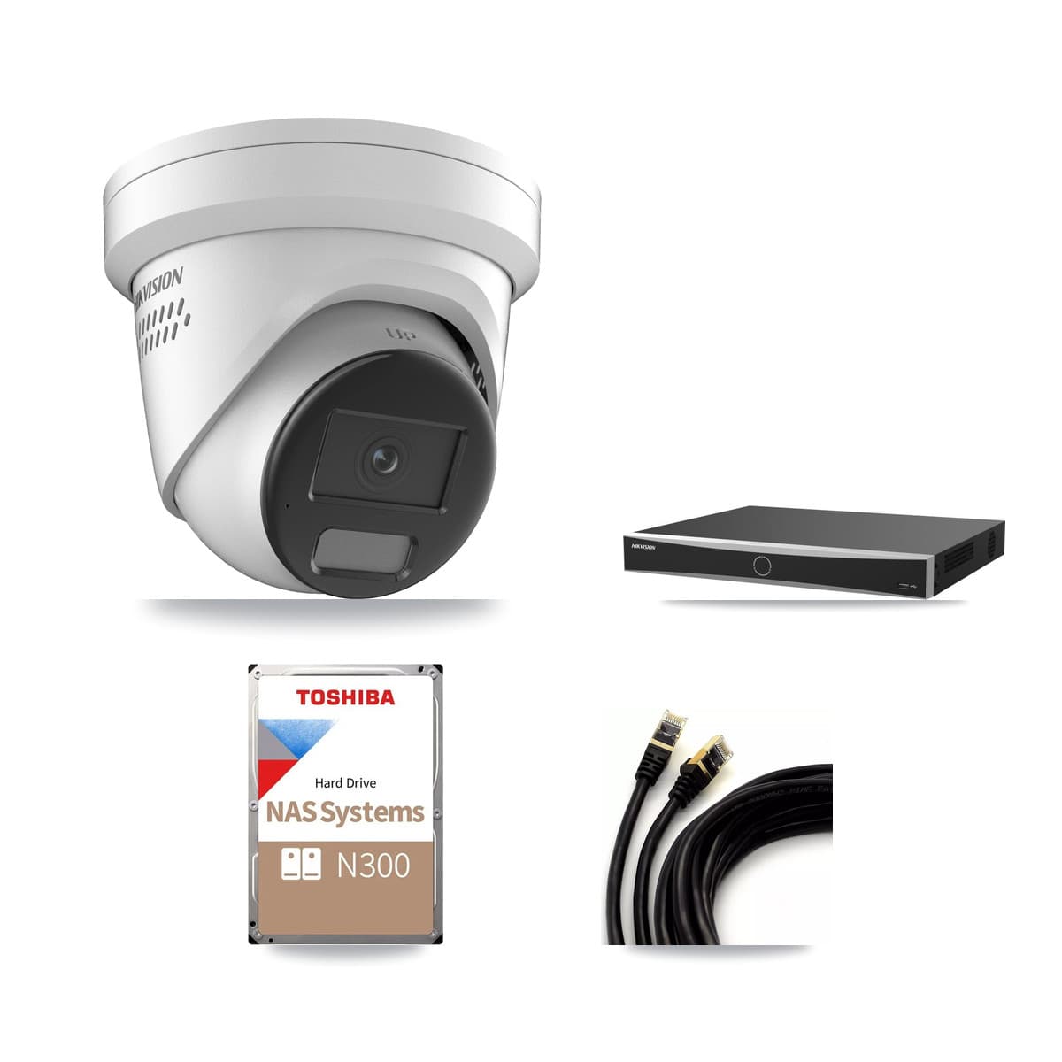 Hikvision 16-Channel 4K CCTV Kit — 7 Turret Cameras + 18TB Recording