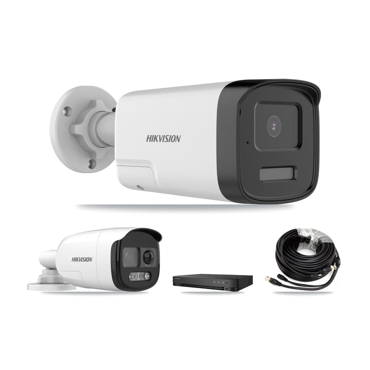 Hikvision 8-Channel 5MP CCTV Kit — 1 DS-2CE12KF3T + 5 DS-2CE17K0T Bullet Cameras + 8TB Recording (IDS-7208HQHI Recorder)
