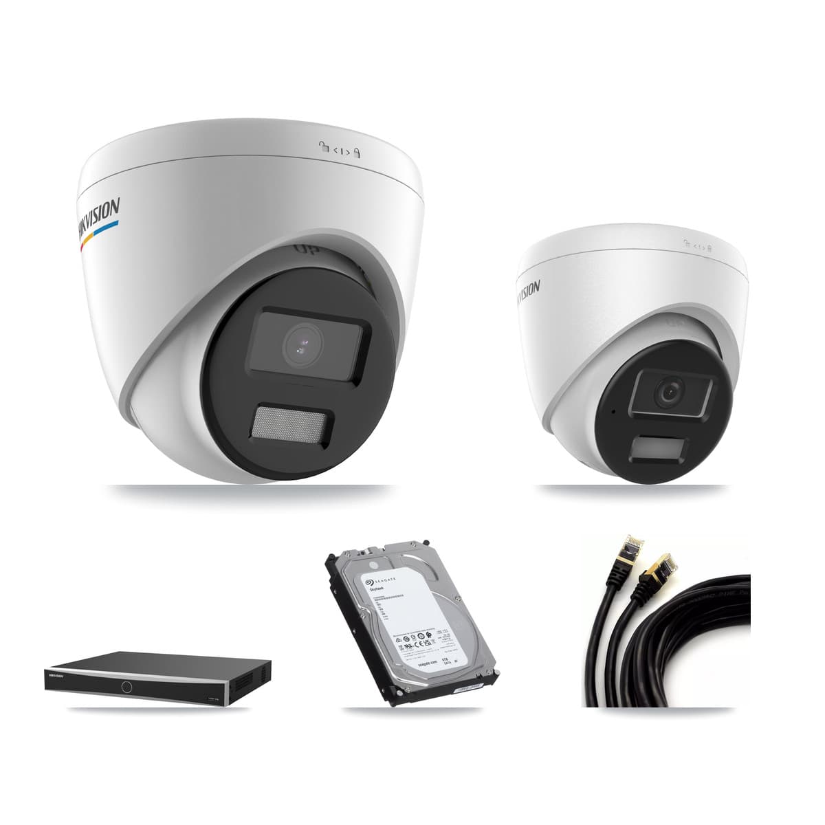 Hikvision 16-Channel 2MP – 4MP CCTV Kit — 5 2MP + 2 4MP Turret Cameras + 6TB Recording (DS-7616NXI Recorder) - Image 1