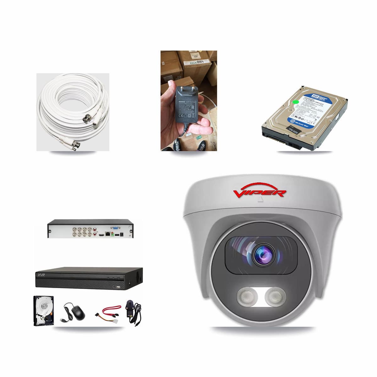 Dahua 8-channel CCTV kit: 1 camera (1× 5MP Camera), 500GB hard drive