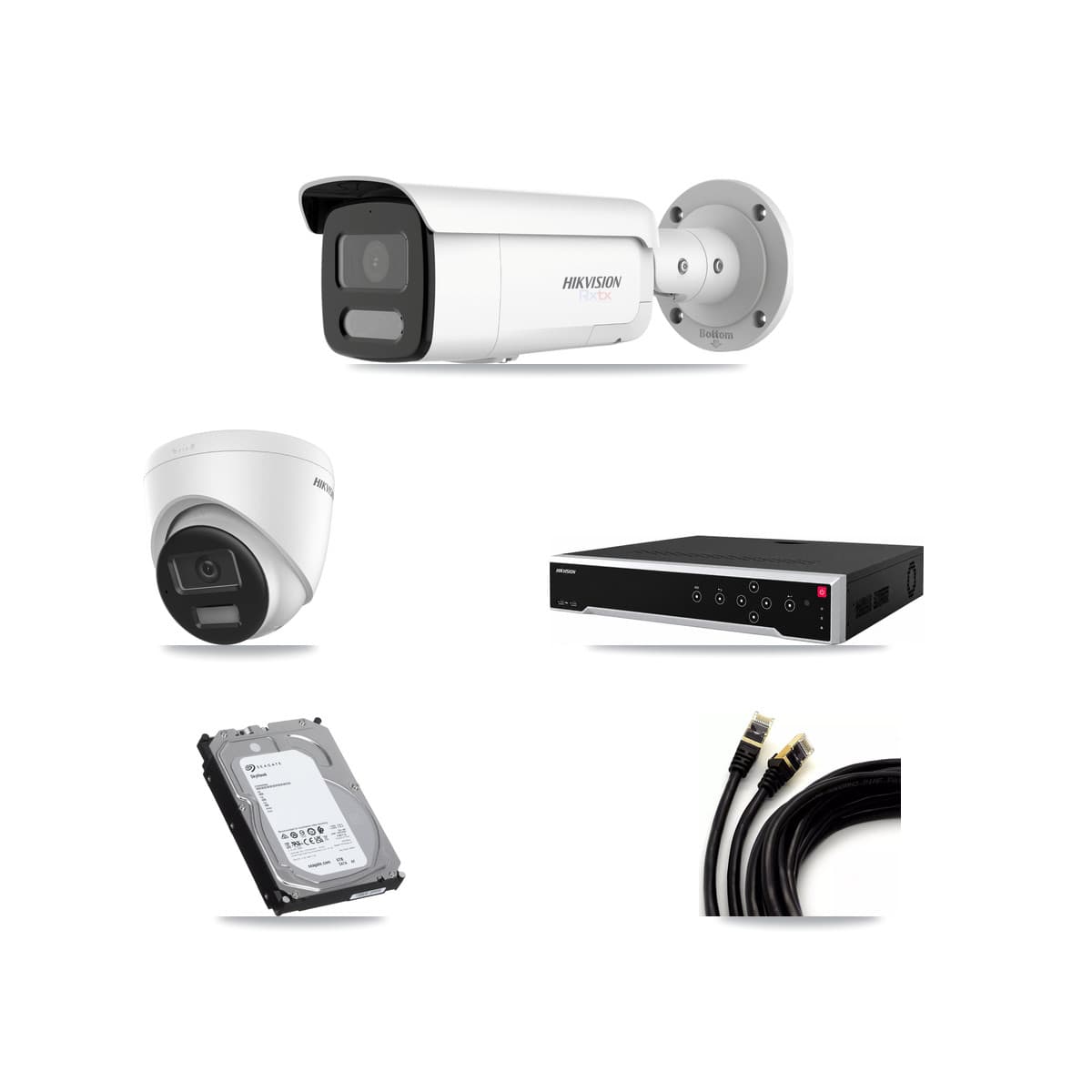 Hikvision 32-Channel 4K CCTV Kit — 1 Turret + 2 Bullet Cameras + 6TB Recording - Image 1