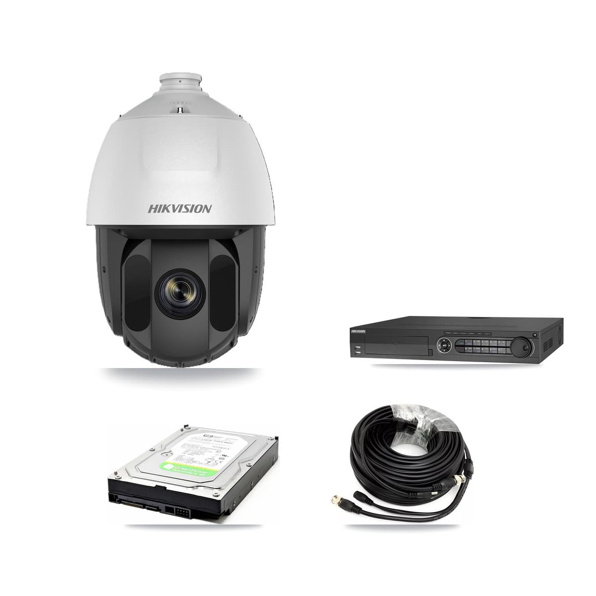 Hikvision 32-Channel 2MP CCTV Kit — 2 DS-2AE5225TI PTZ Cameras + 1TB Recording (DS-7332HQHI Recorder) - Image 1